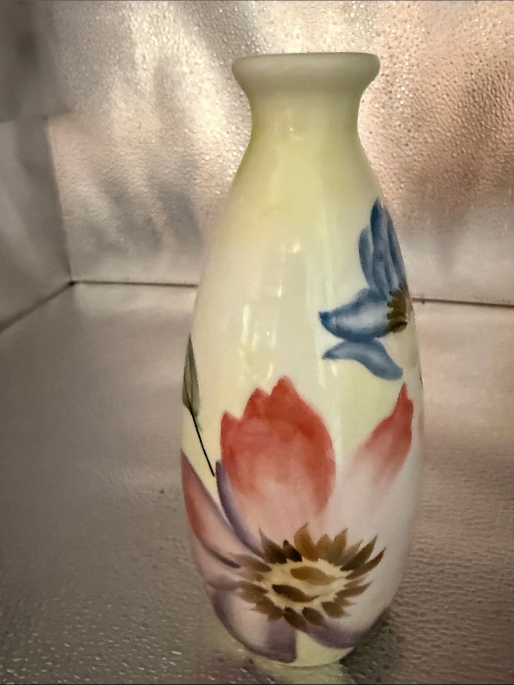 Pfaltzgraft Hand Painted Beautiful Vase with Florals and Greenery